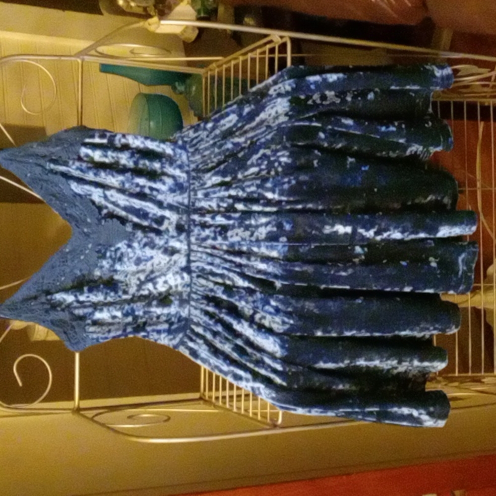 Blue velvet Romper
